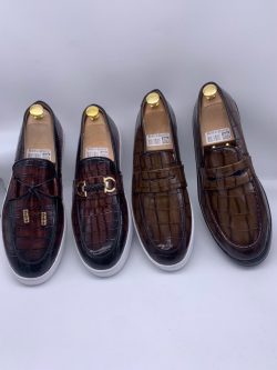 Chaussures décontractées en cuir pour hommes d'affaires