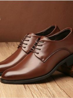 HOOKING Chaussures Oxford pour Homme Chaussures Derby Marron